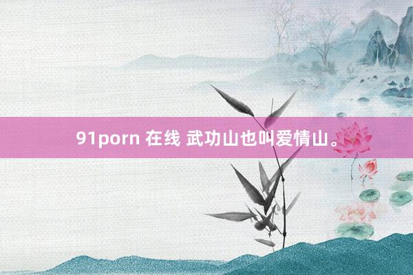 91porn 在线 武功山也叫爱情山。