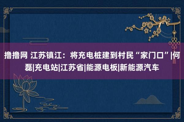 撸撸网 江苏镇江：将充电桩建到村民“家门口”|何磊|充电站|江苏省|能源电板|新能源汽车