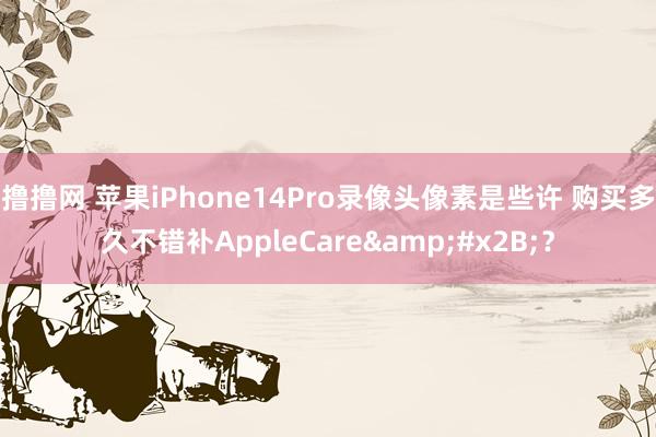 撸撸网 苹果iPhone14Pro录像头像素是些许 购买多久不错补AppleCare&#x2B;？