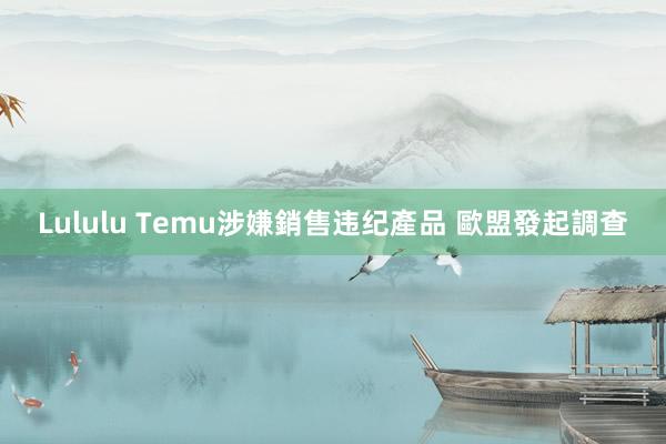 Lululu Temu涉嫌銷售违纪產品 歐盟發起調查