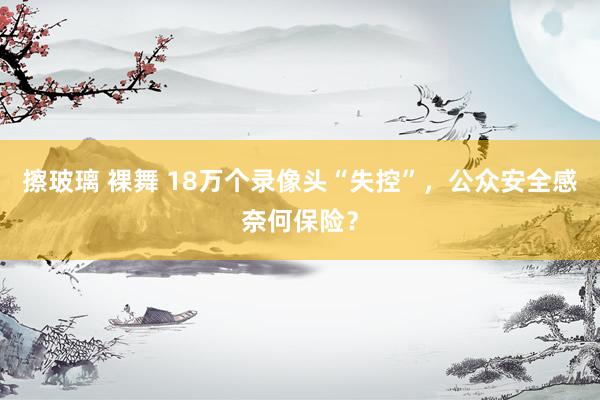 擦玻璃 裸舞 18万个录像头“失控”，公众安全感奈何保险？